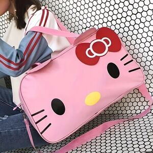 Large Pink Hello Kitty Duffle Bag Sanrio Travel canvas‎ Weekender tote bag